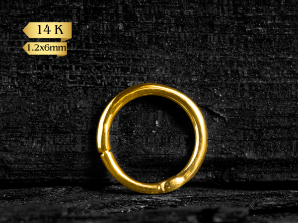SEGMENTO CLICKER OURO 14K - 1.2 X 6MM - AAO1