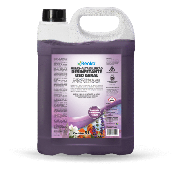 DESINFETANTE ALTA DILUICAO MIRAX LAVANDA CAMPESTRE 5L