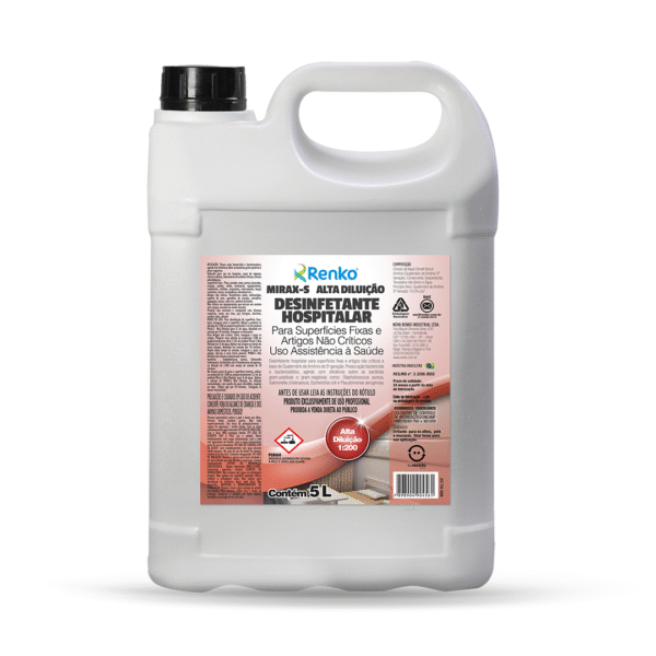 DESINFETANTE ALTA DILUICAO MIRAX-A SEM PERFUME 5L